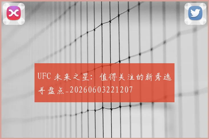 UFC 未来之星:值得关注的新秀选手盘点_20260603221207